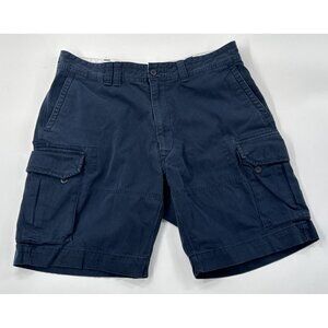 Polo Ralph Lauren Cargo Shorts Men 40 Blue Baggy Chunky Heavy Cotton Y2K 10 inch